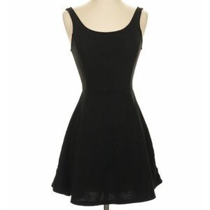 H&M Divided black panel sleeveless fit n flare mini dress